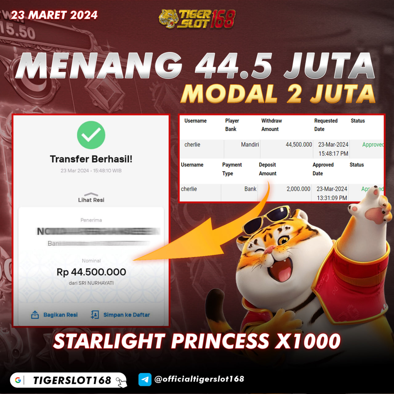 Gambar JACKPOT PRAGMATIC PLAY 45 JUTA