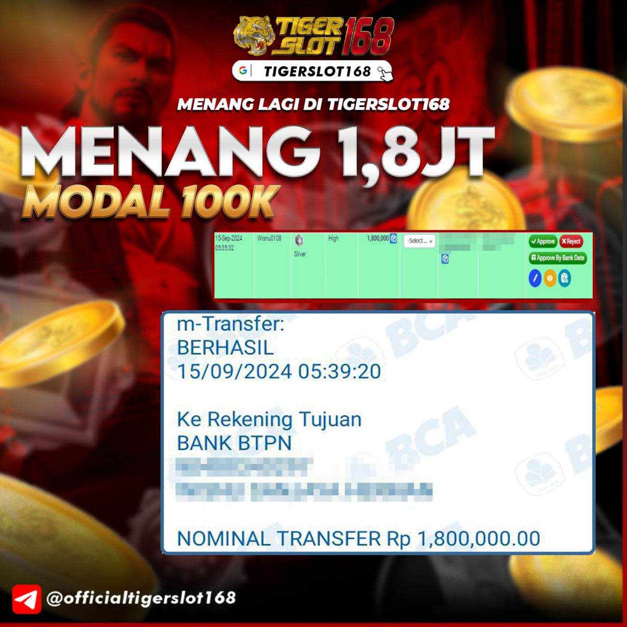 Gambar KEMENANGAN SELANJUTNYA MEMBER TIGERSLOT168